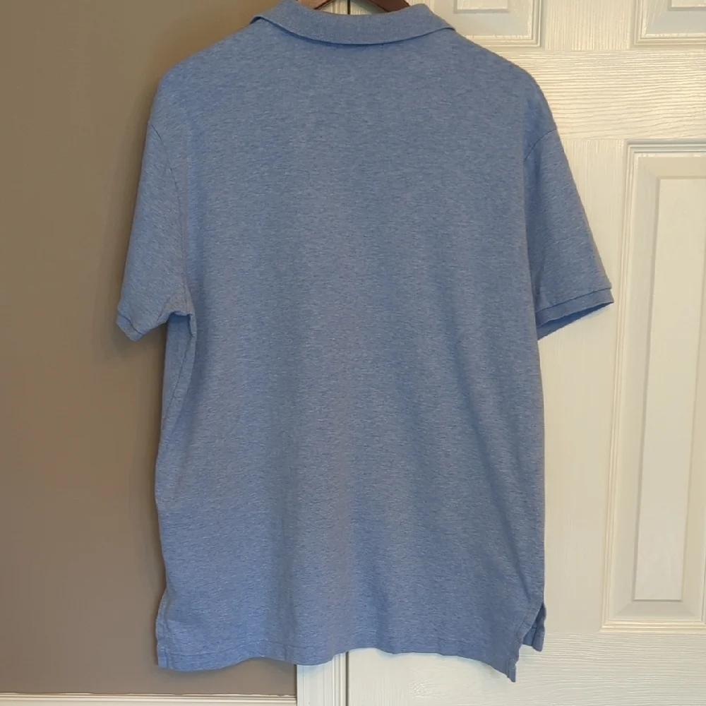 Polo Ralph Lauren Men's Heather Light Blue Cotton Polo